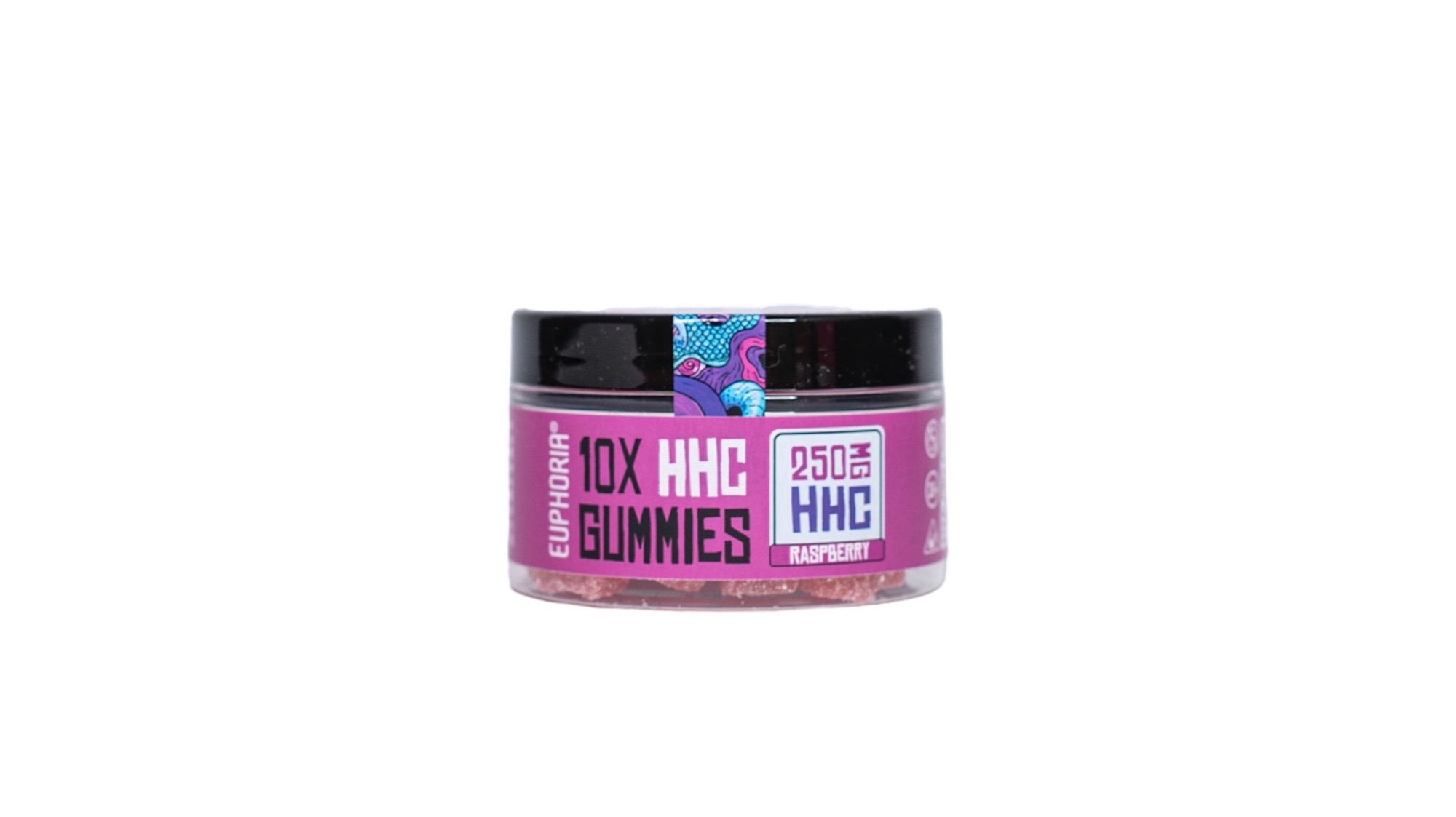 Euphoria - 10x Gummies HHC - Raspberry - 250mg - 30gr