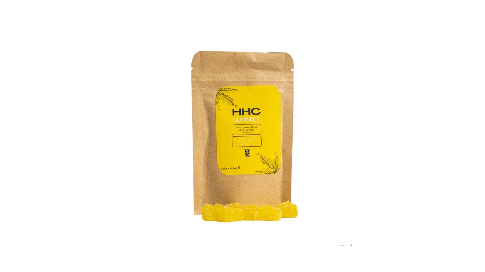 Pure Extract Cbd - 10x Gummies HHC - Ourson saveur Citron - 250mg - 24gr