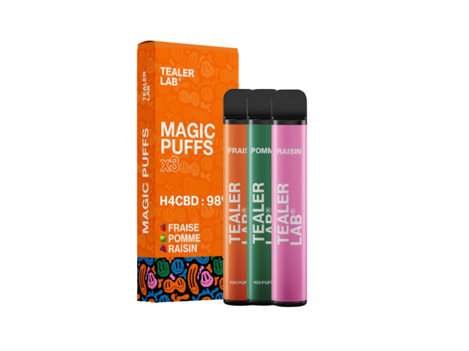 Pack x3 & x6 - Magic Puffs par Tealerlab : Une Explosion de Saveurs H4CBD